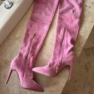 Pink Over the Knee Boots Size 6